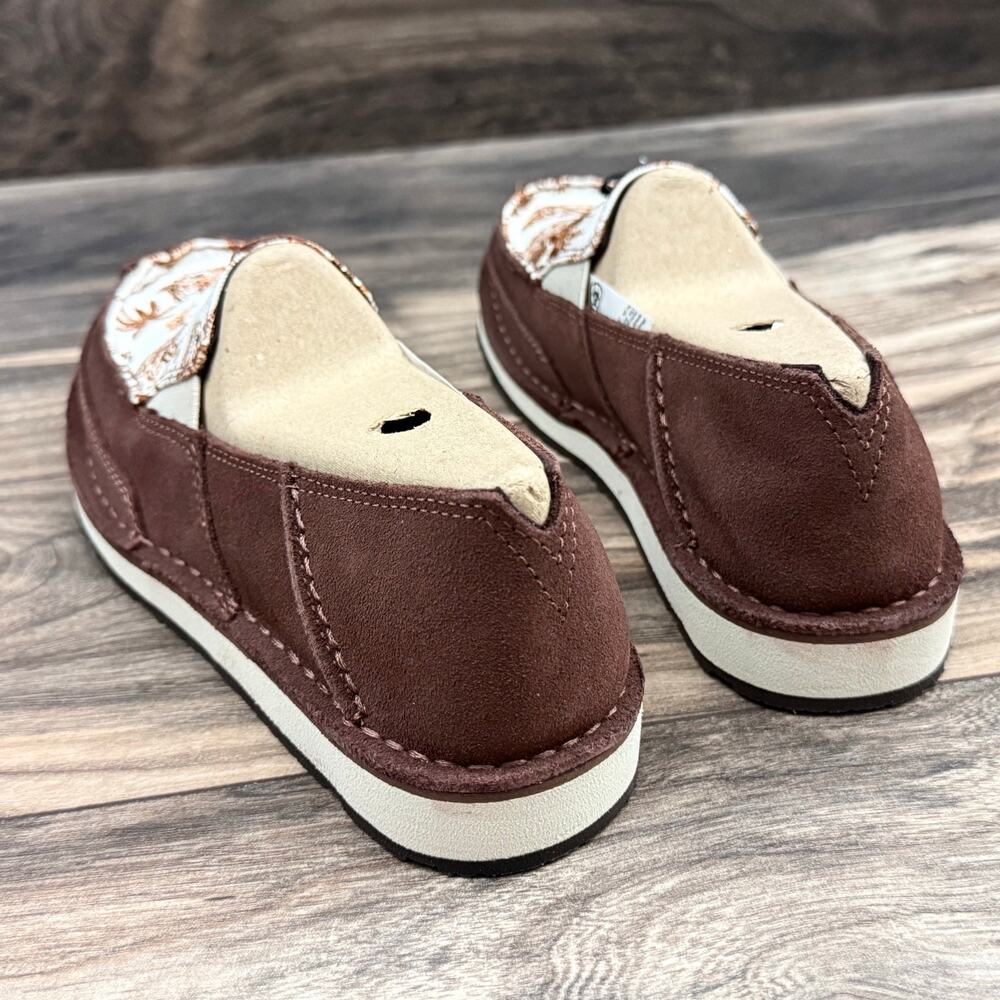 NIB Ariat 7.5M Cruiser Western Aloha Boat Shoes Flats Rusted Paniolo Print Suede - Picture 4 of 10